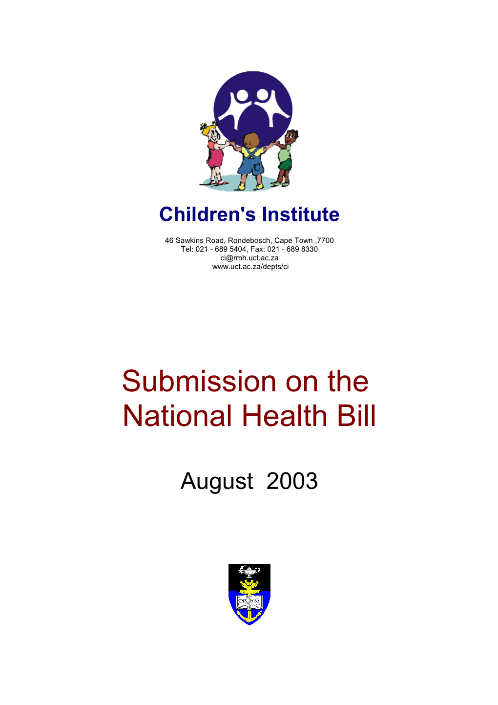 Submission on the Draft National Health Bill