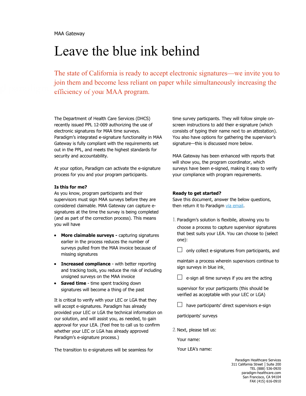 Leave the Blue Ink Behind