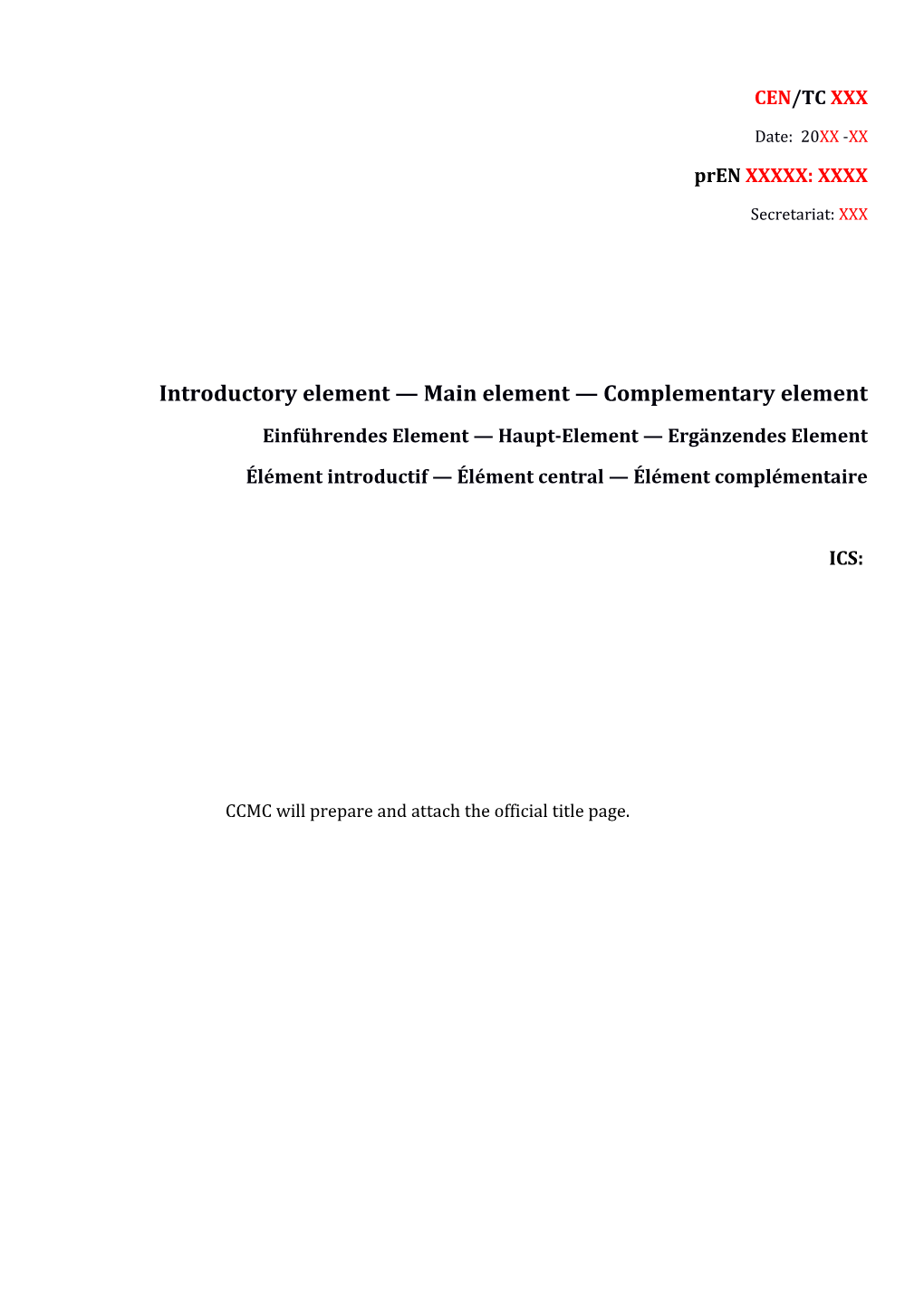 Introductory Element Main Element Complementary Element