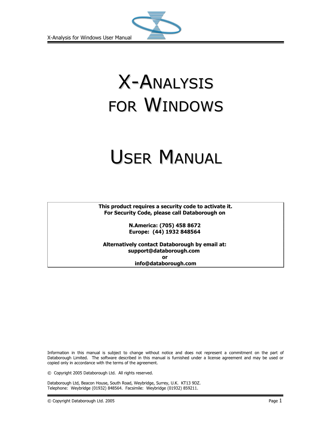 X-Analysis User Manual