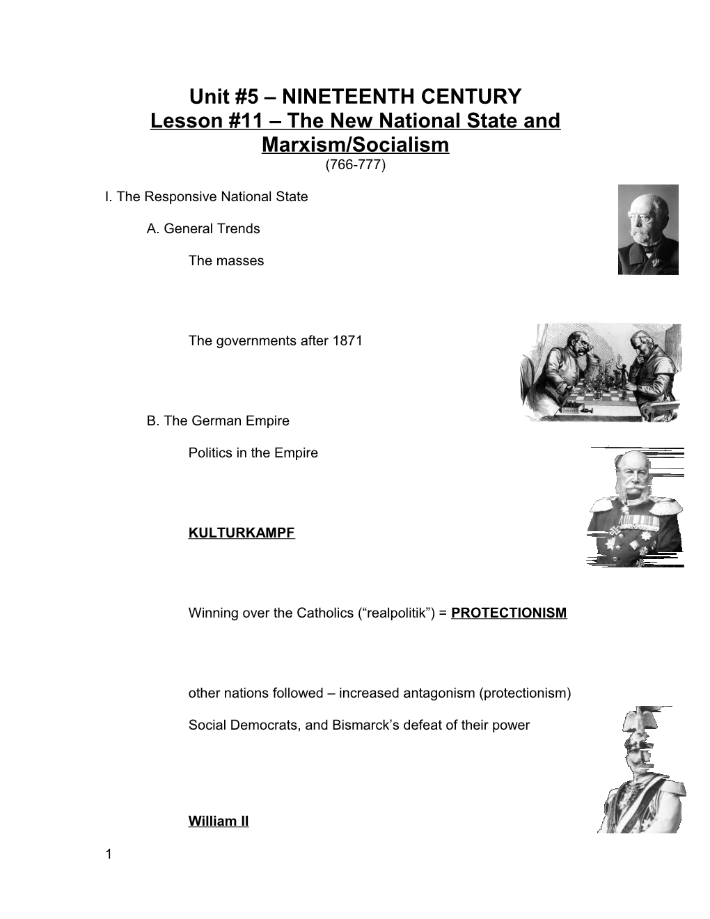 Lesson #11 the New National State and Marxism/Socialism