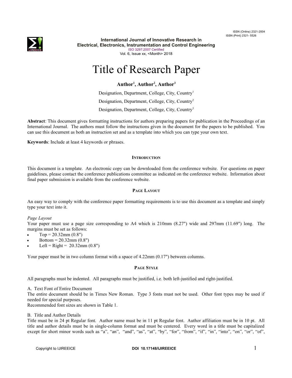 International Journal of Innovative Research In