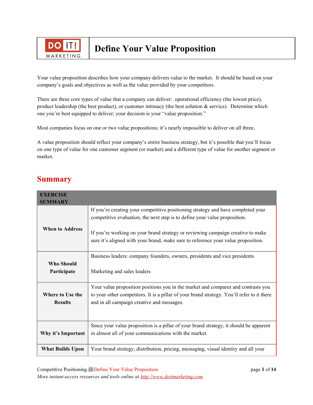 1. Determine Your Competitors Value Propositions