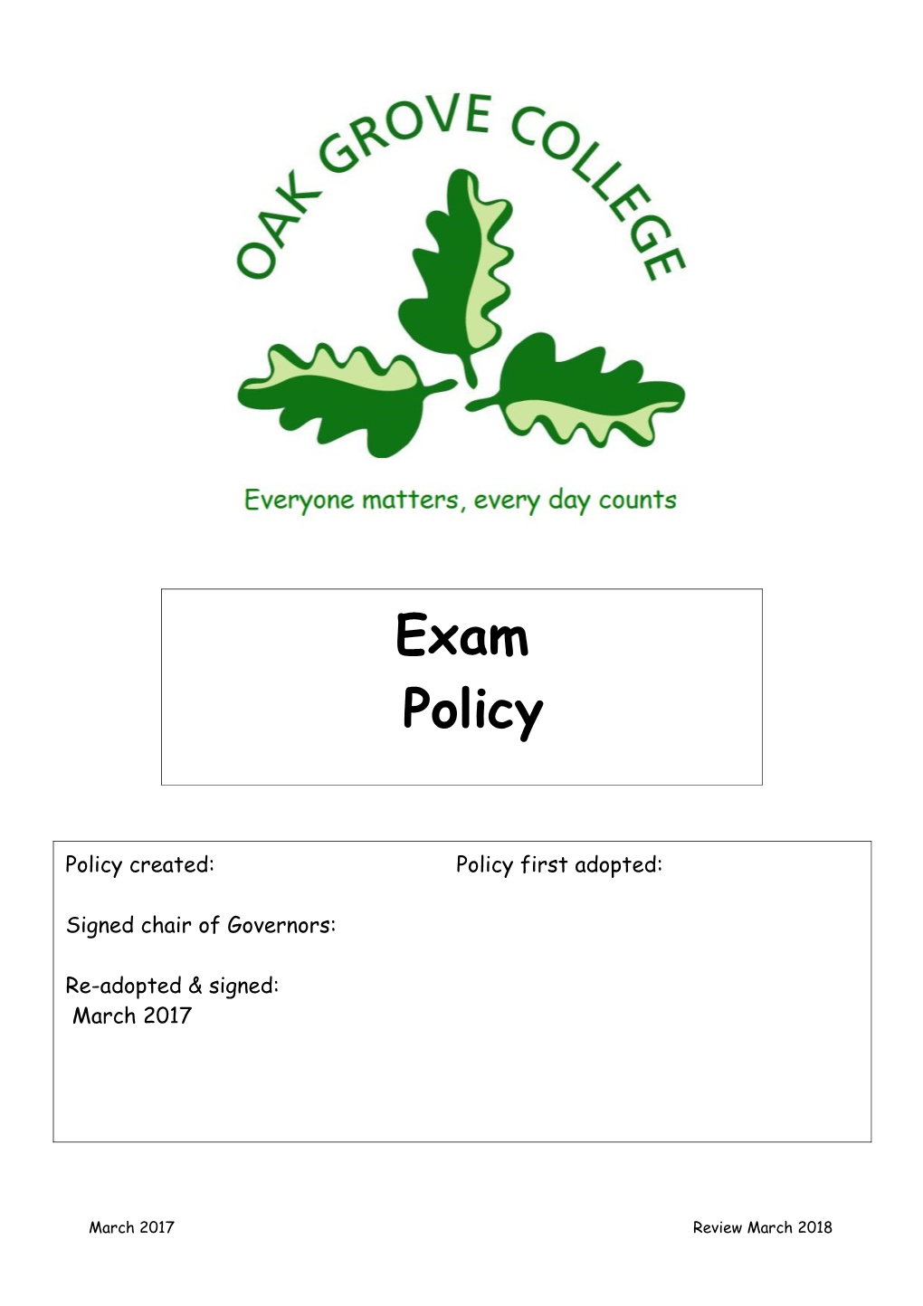 Exam Series and Timetables