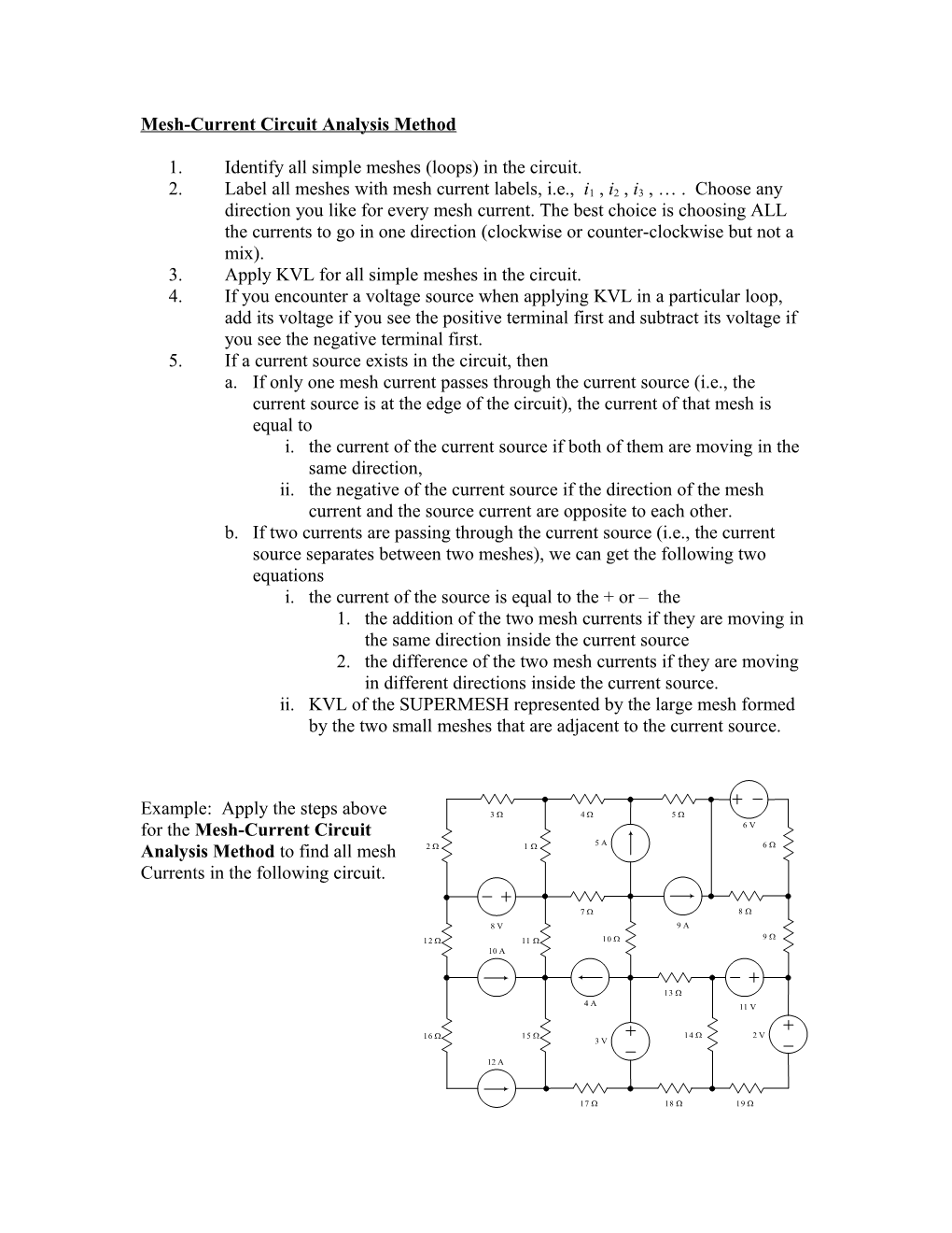 Node Voltage Circuit Analysis Method