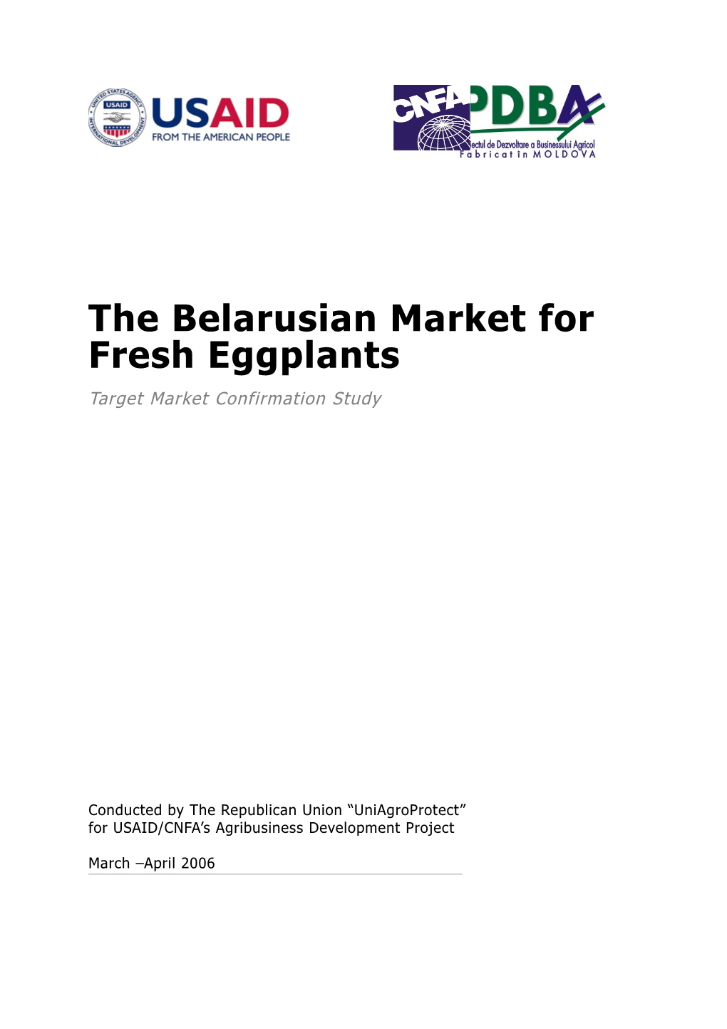 The Belarusian Market for Fresh Eggplants