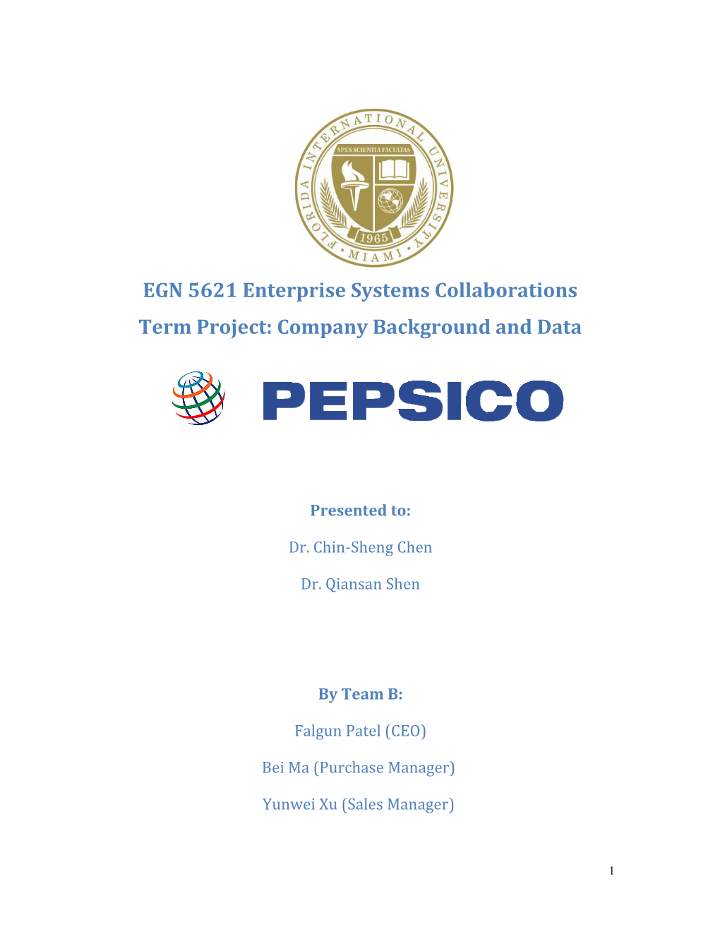 EGN 5621 Enterprise Systems Collaboration