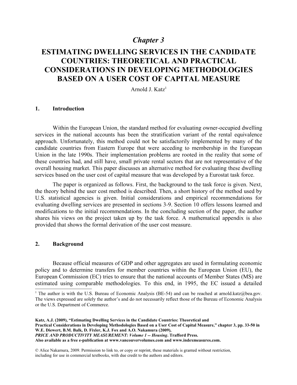 Estimating Dwelling Services in the Candidate Countries: Theoretical and Practical
