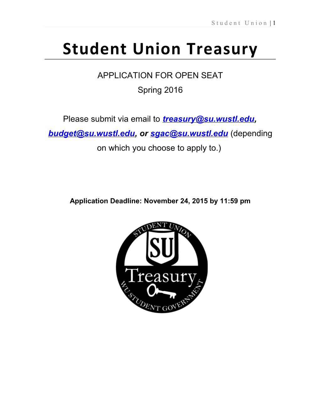 Student Union Treasury