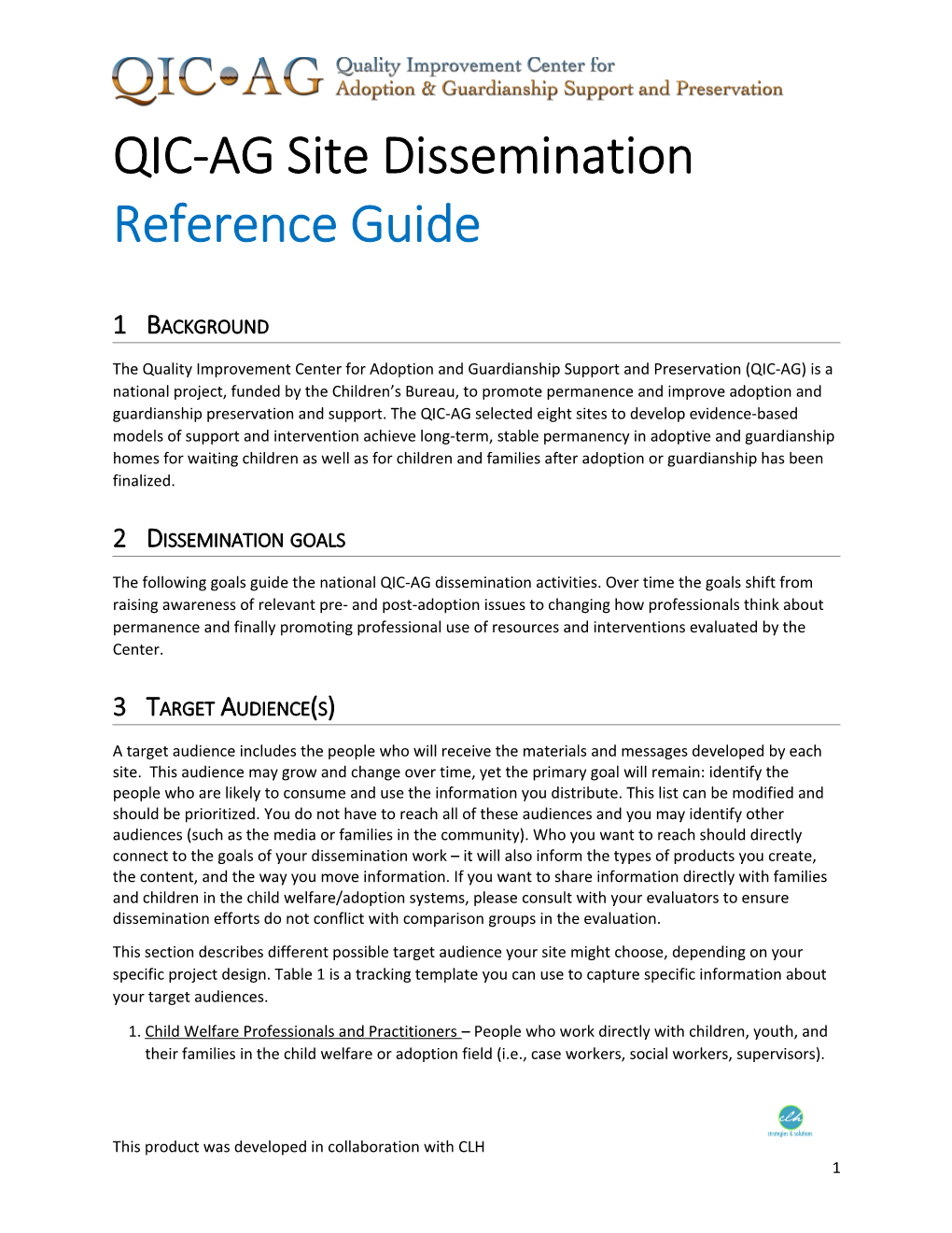 QIC-Agsite Dissemination
