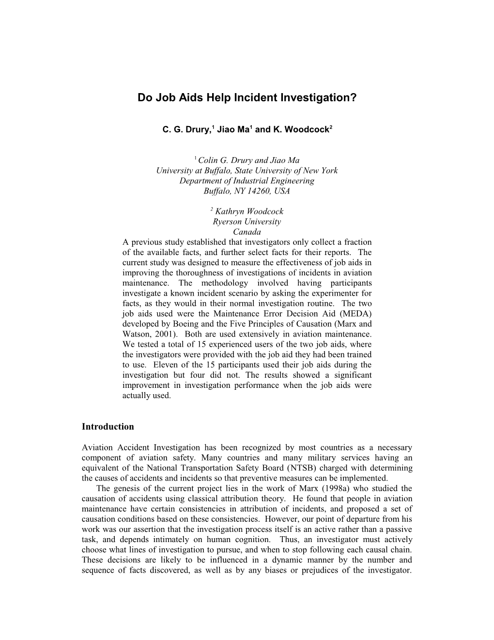 Do Job Aids Help Incident Investigation?