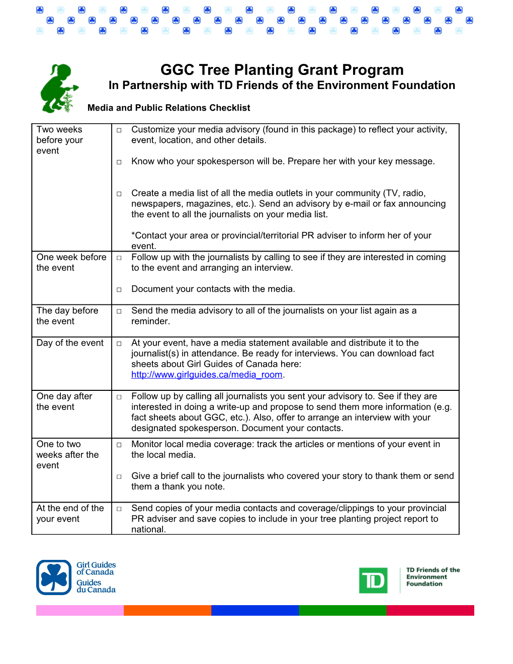 Girl Guides of Canada Tree Planting Grant