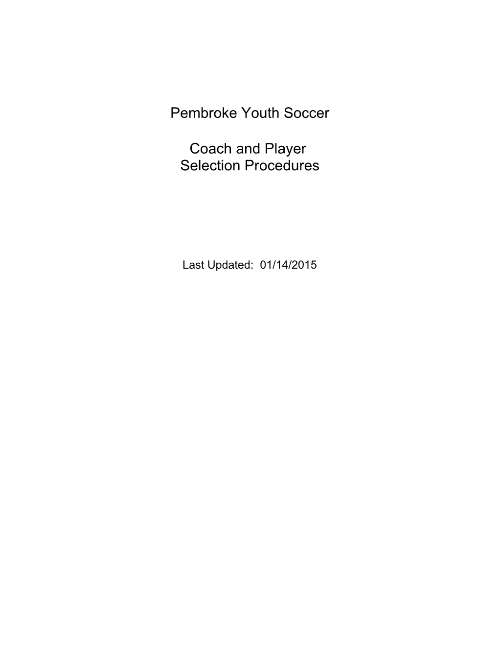 Pembroke Youth Soccer