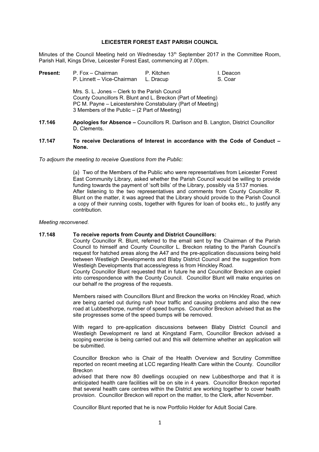 Leicester Forest East Parish Council