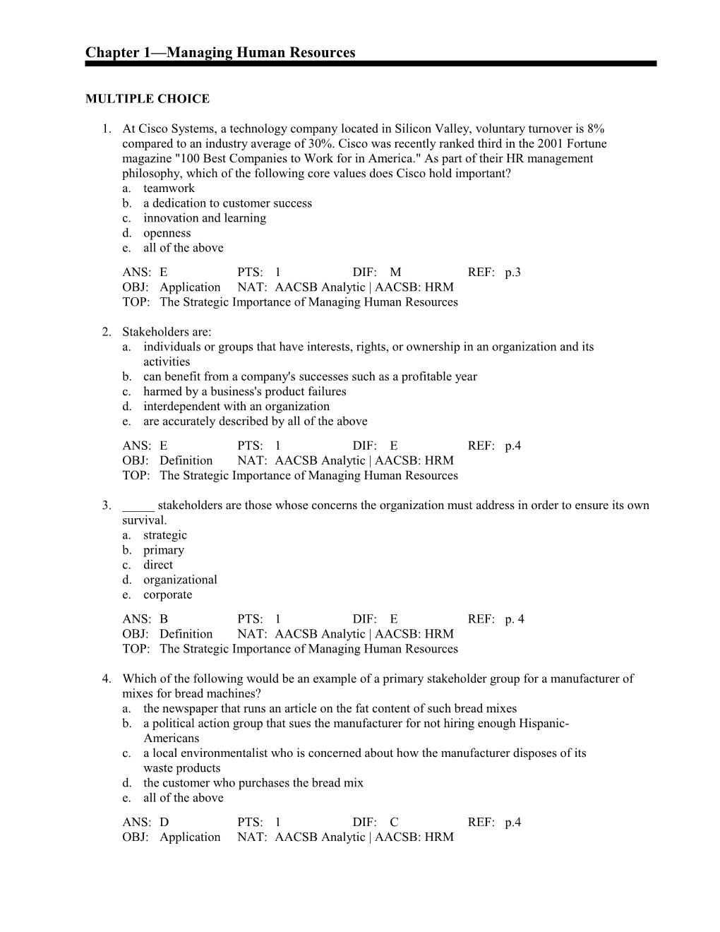 Chapter 1 Managing Human Resources