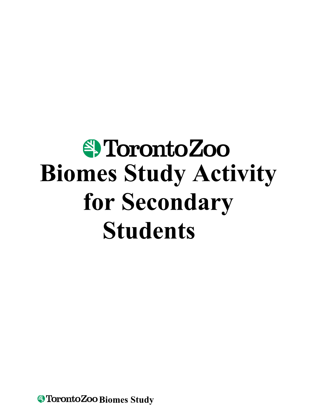 Biomes Study Activity for Secondary Students