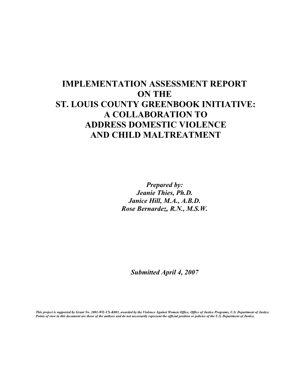 St. Louis County Greenbook Initiative
