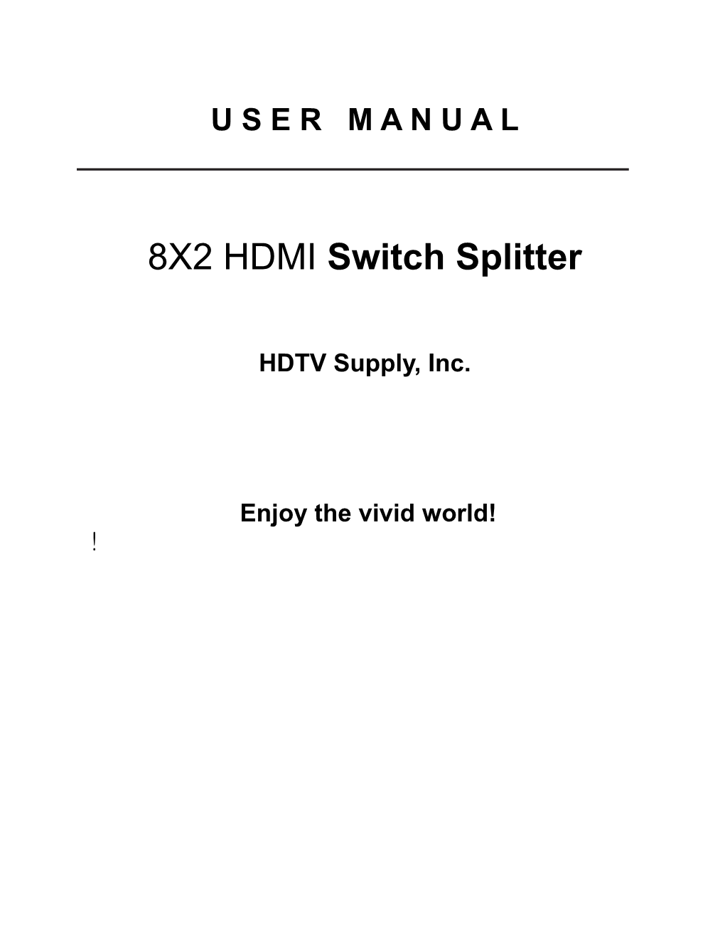 8X2 Hdmiswitch Splitter