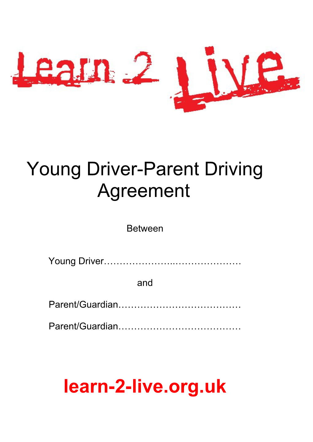Young Driver-Parent Driving Agreement