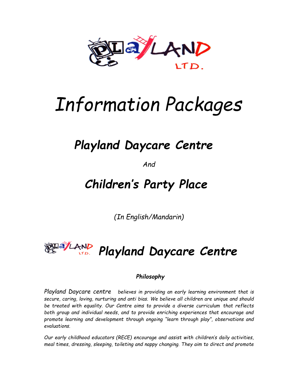 Playland Daycare Centre