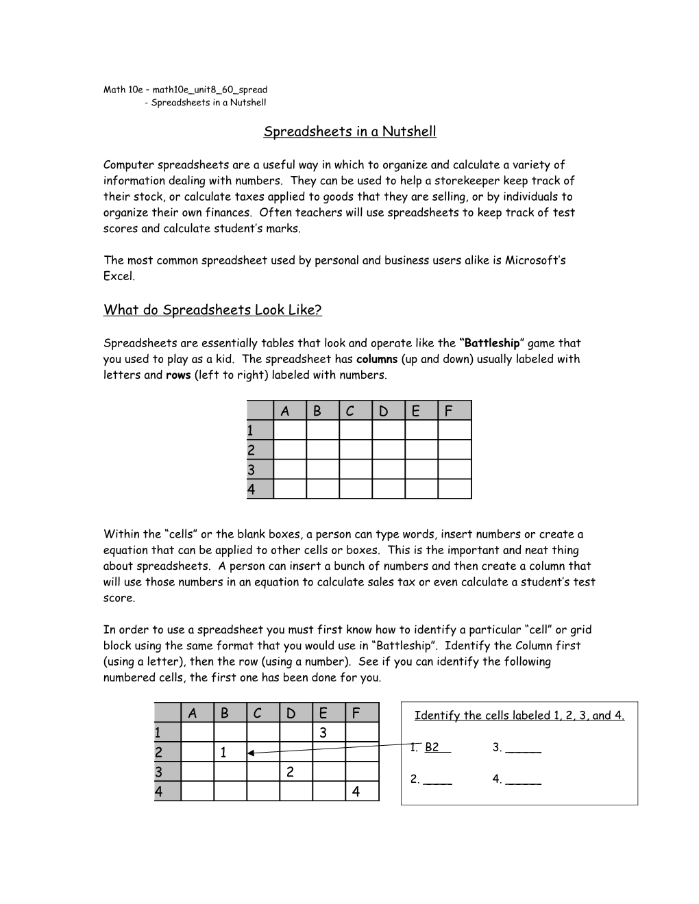 Math 10E Math10e Unit8 60 Spread