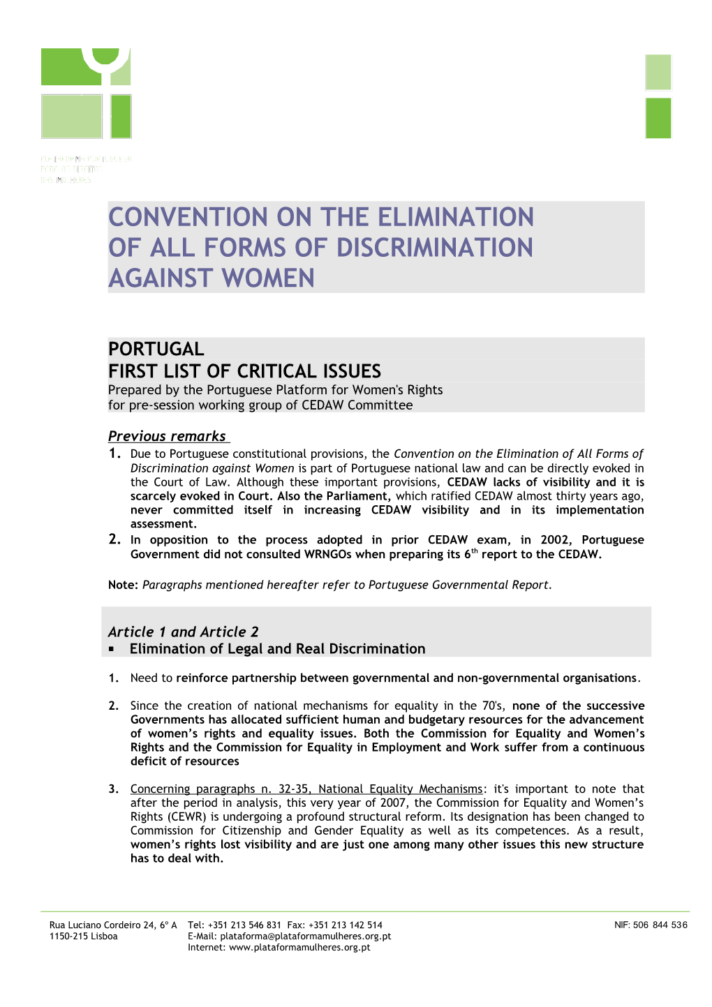 Convention on the Elimination