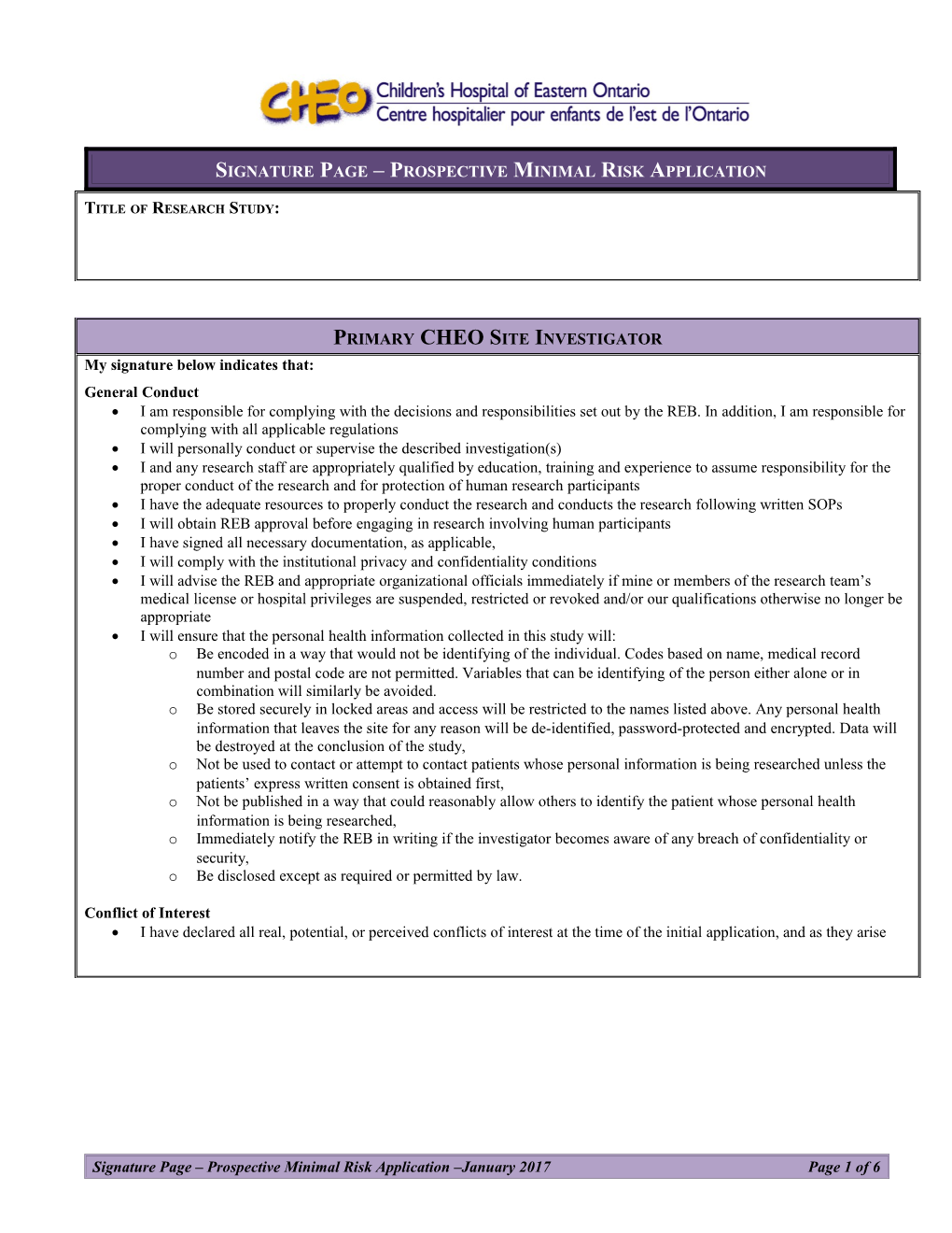 Signature Page Prospective Minimal Riskapplication