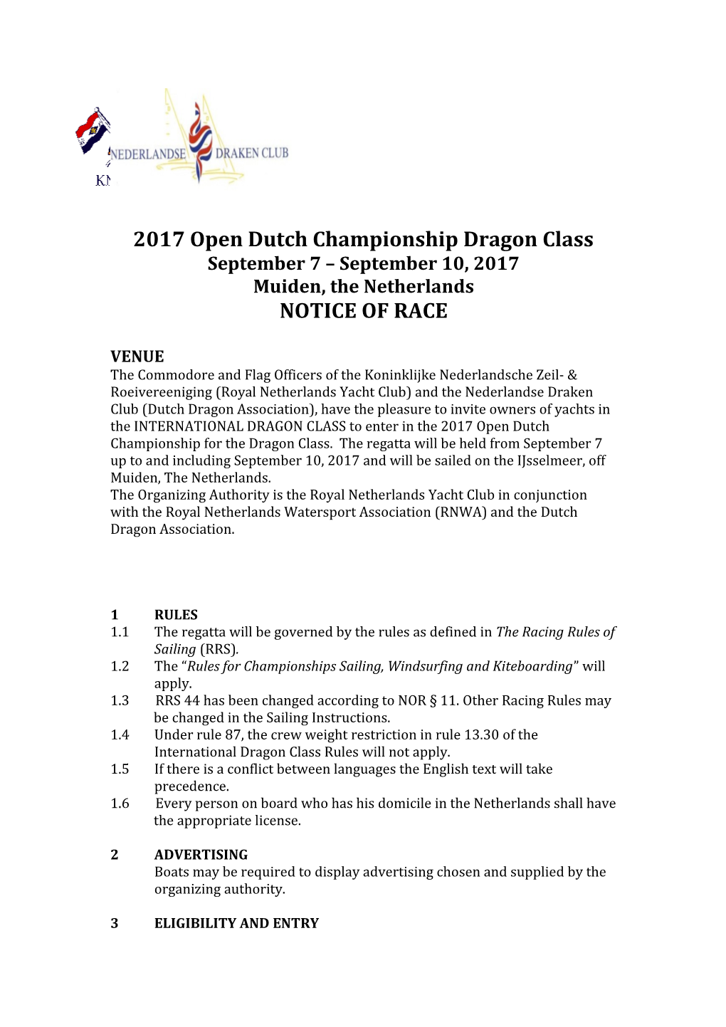 2017 Open Dutch Championship Dragon Class