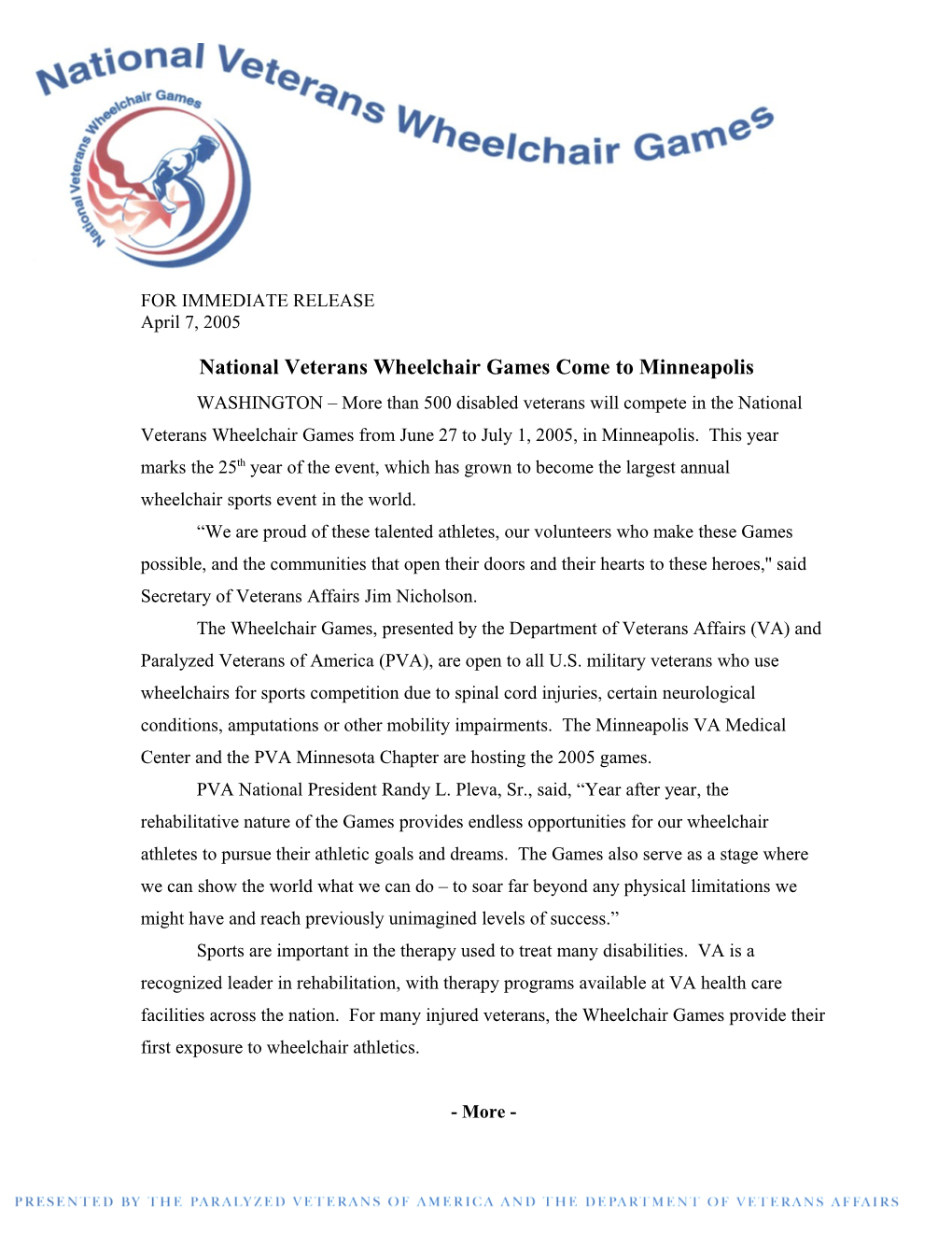 National Veterans Wheelchair Games Come to Minneapolis