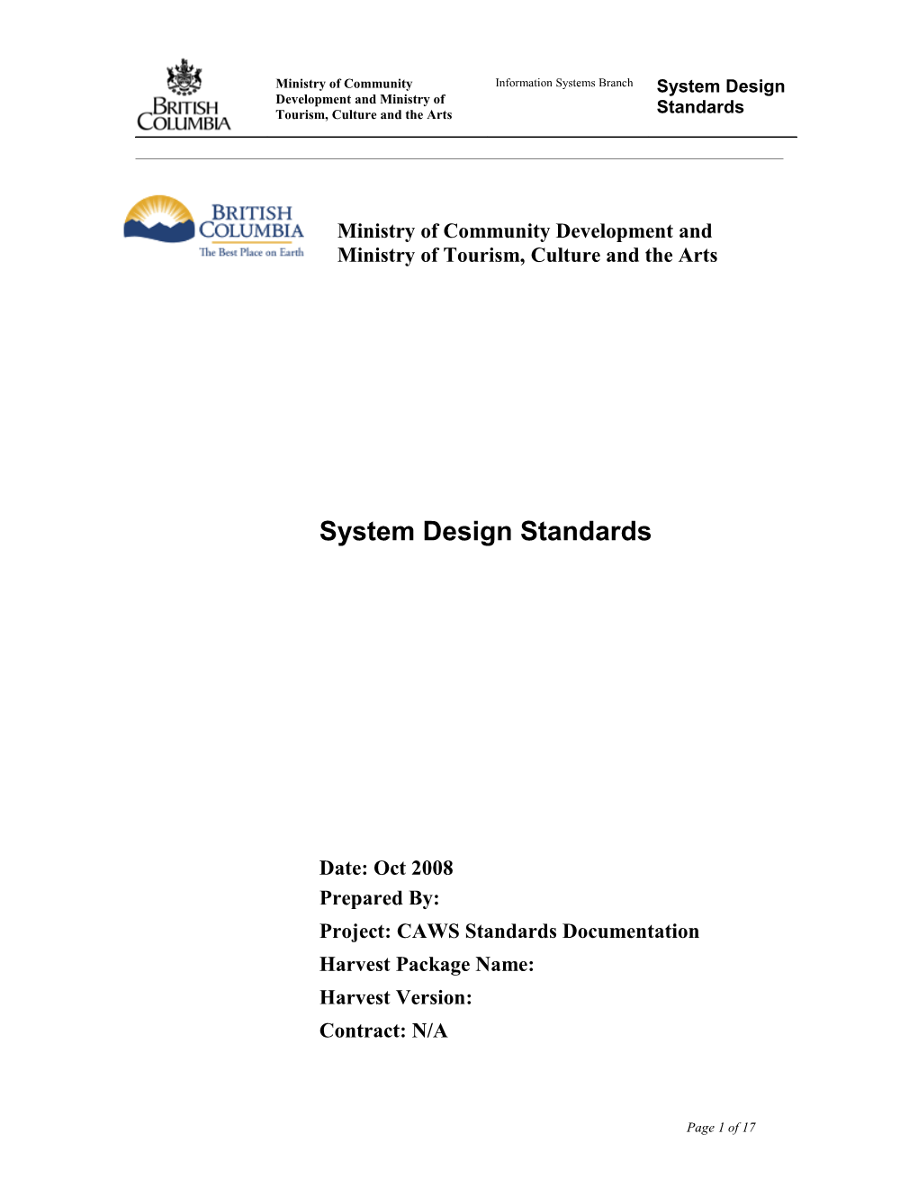 System Design Standards