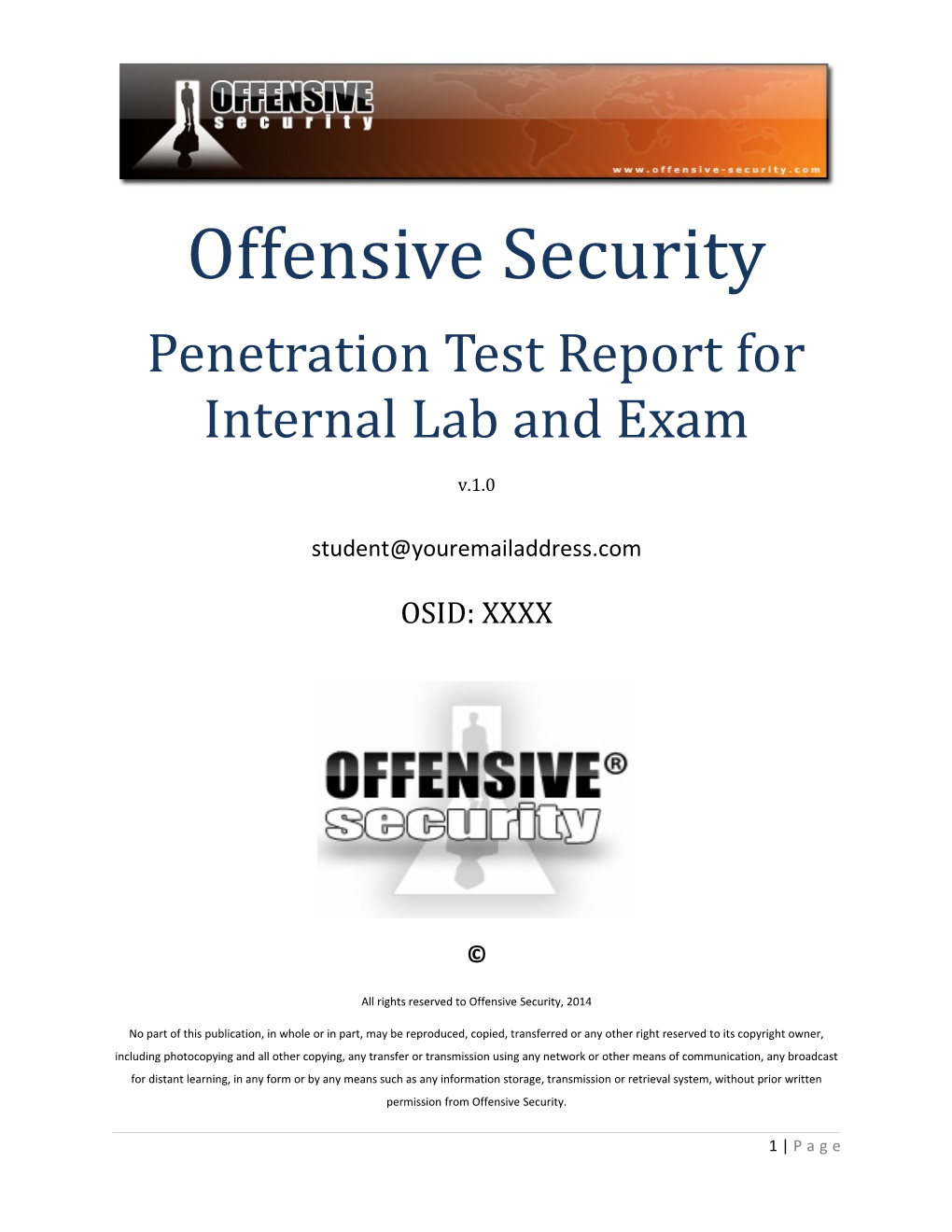 Penetration Test Report for Internal Lab and Exam
