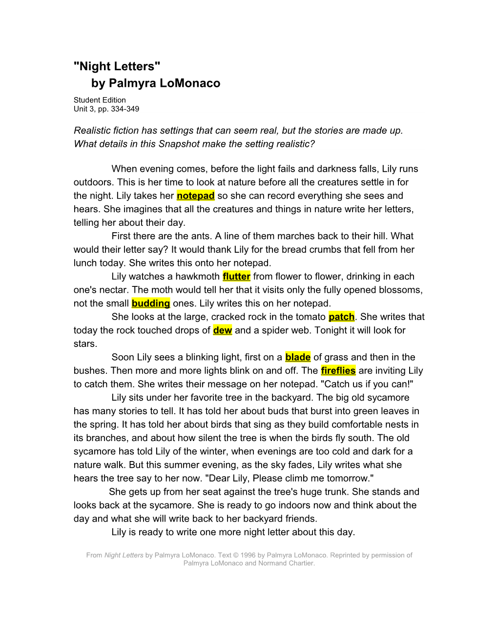 Night Letters by Palmyra Lomonaco
