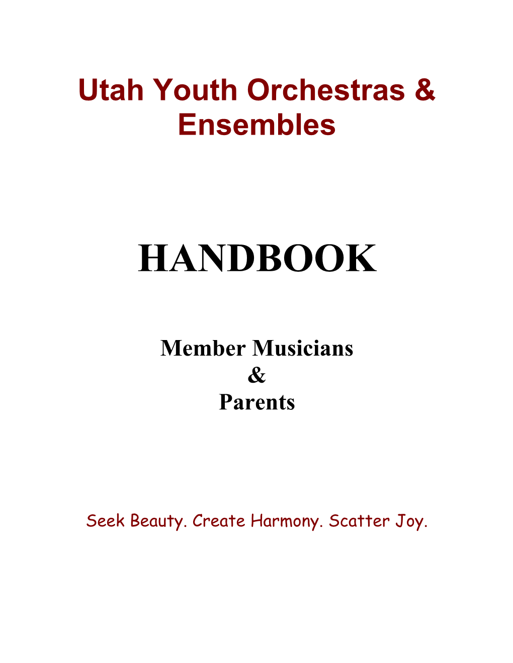 Utah Youth Orchestras & Ensembles