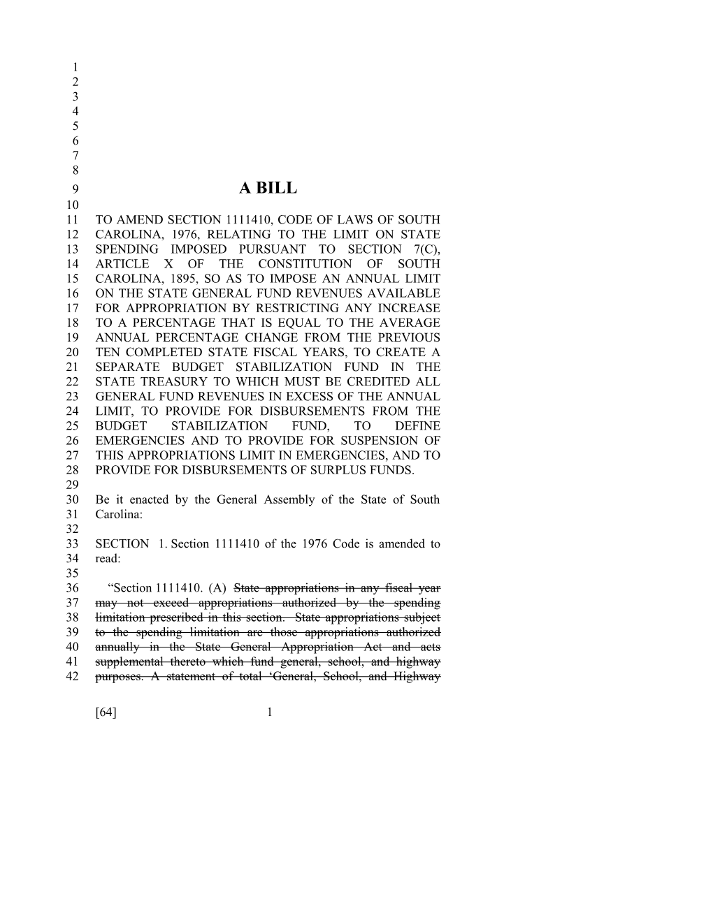 2017-2018 Bill 64 Text of Previous Version (Dec. 13, 2016) - South Carolina Legislature Online