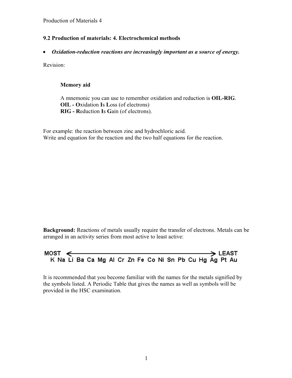 9.2 Production of Materials: 4. Electrochemical Methods