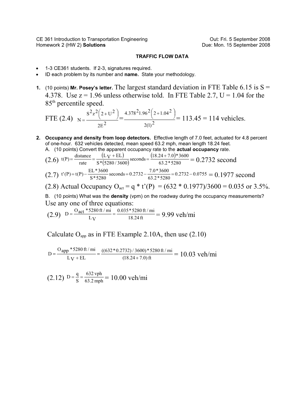 Traffic Flow Data