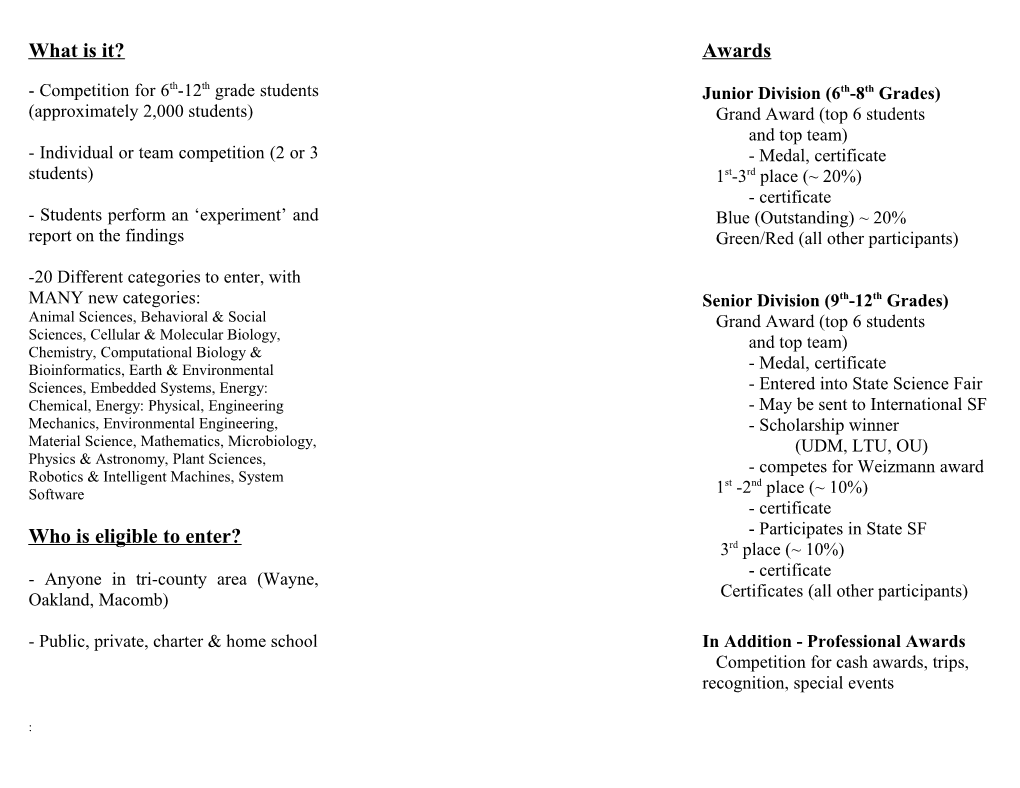 Brochere for Students and Teachers ()