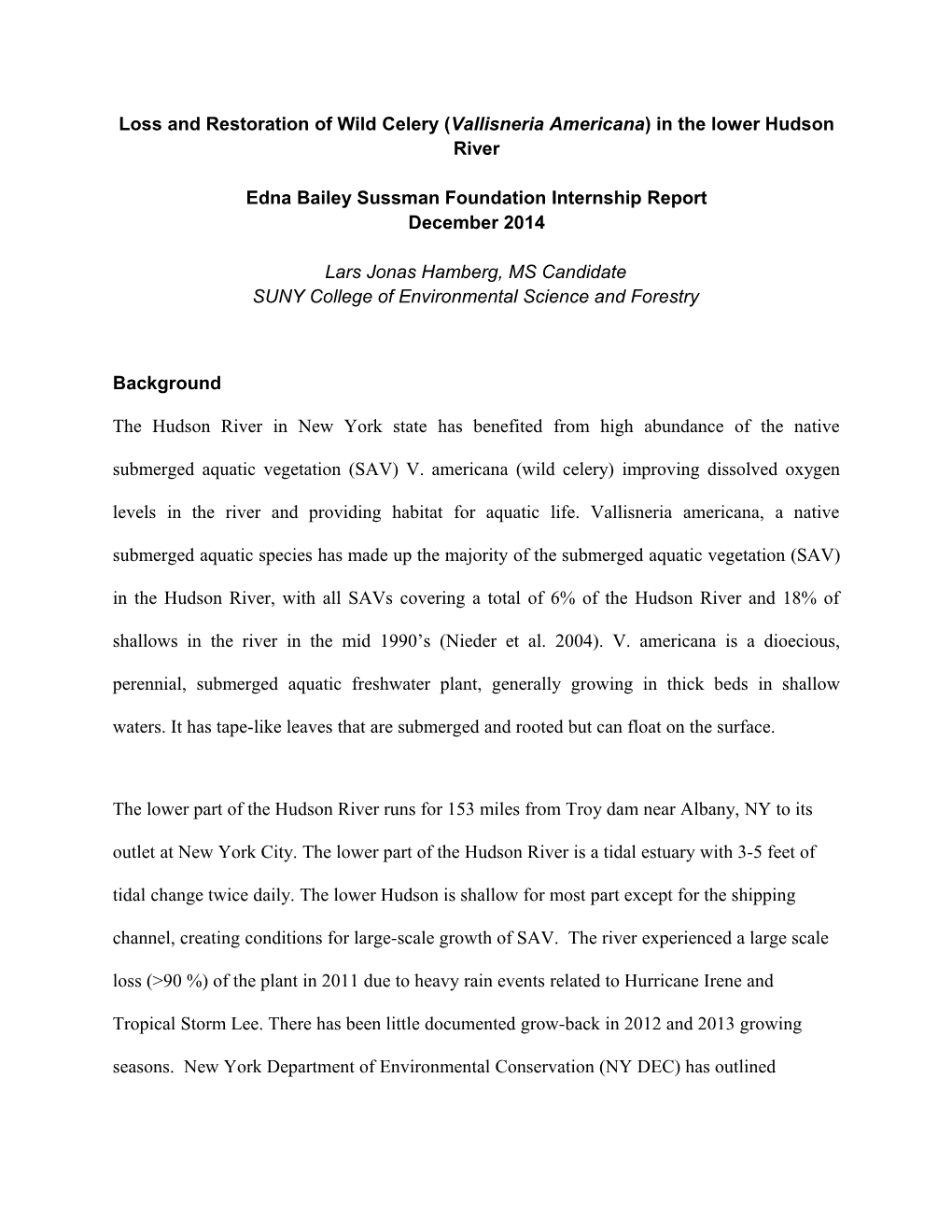 Edna Bailey Sussman Final Report