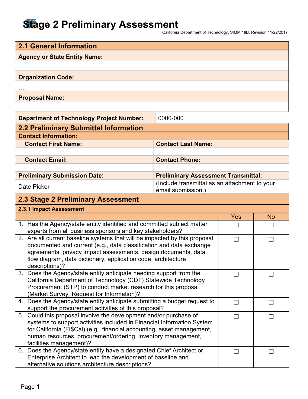 B.3 Stage 2 Alternatives Analysis Template