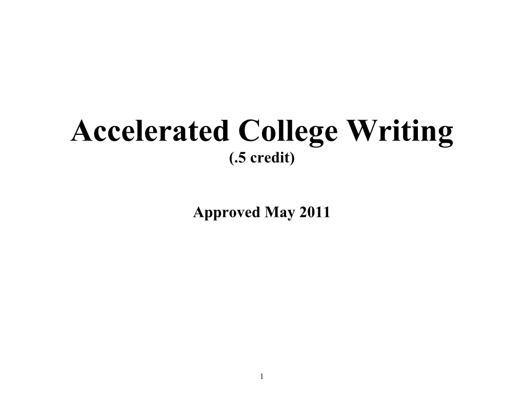 Accelerated College Writing