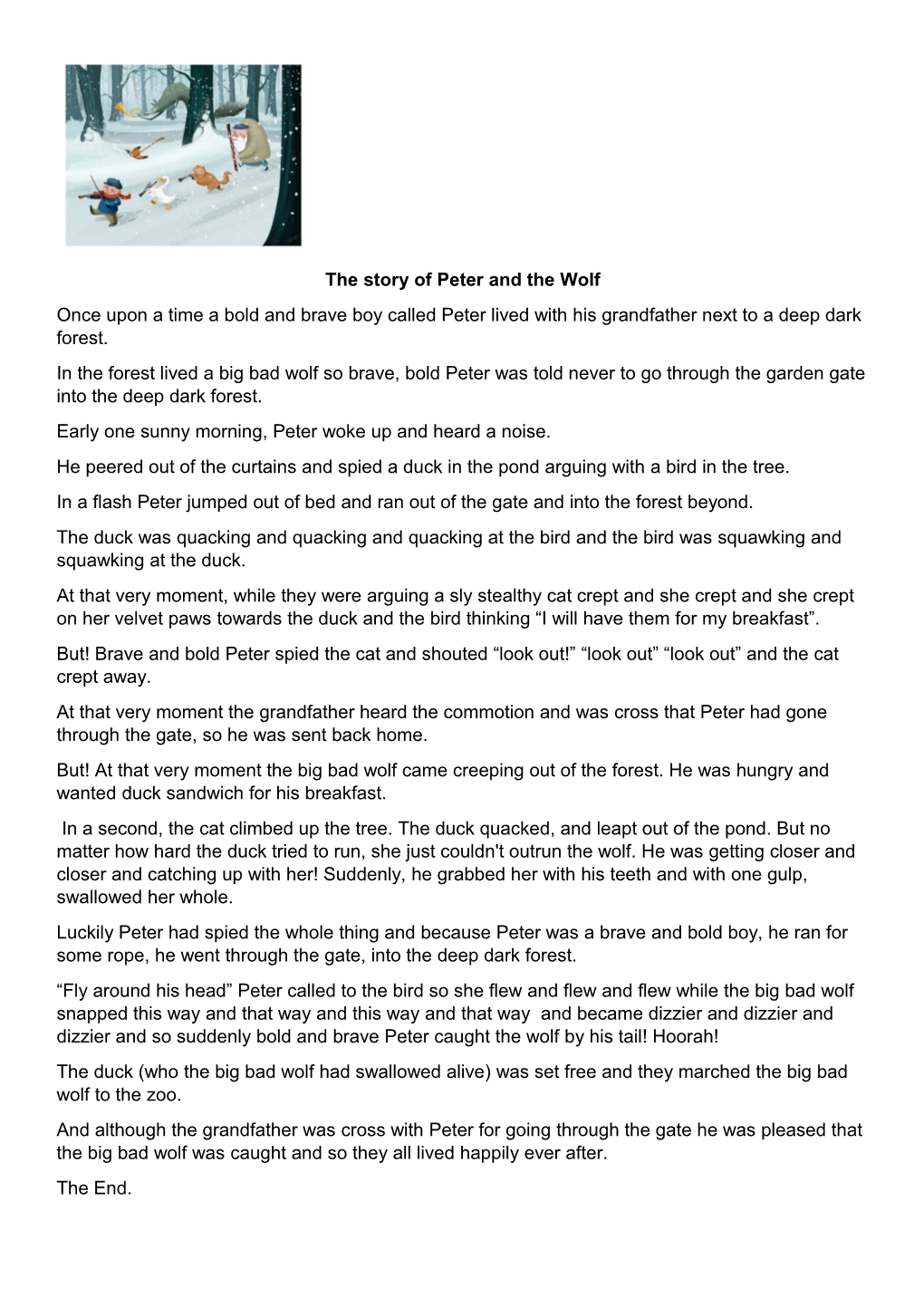 The Story of Peter and the Wolf