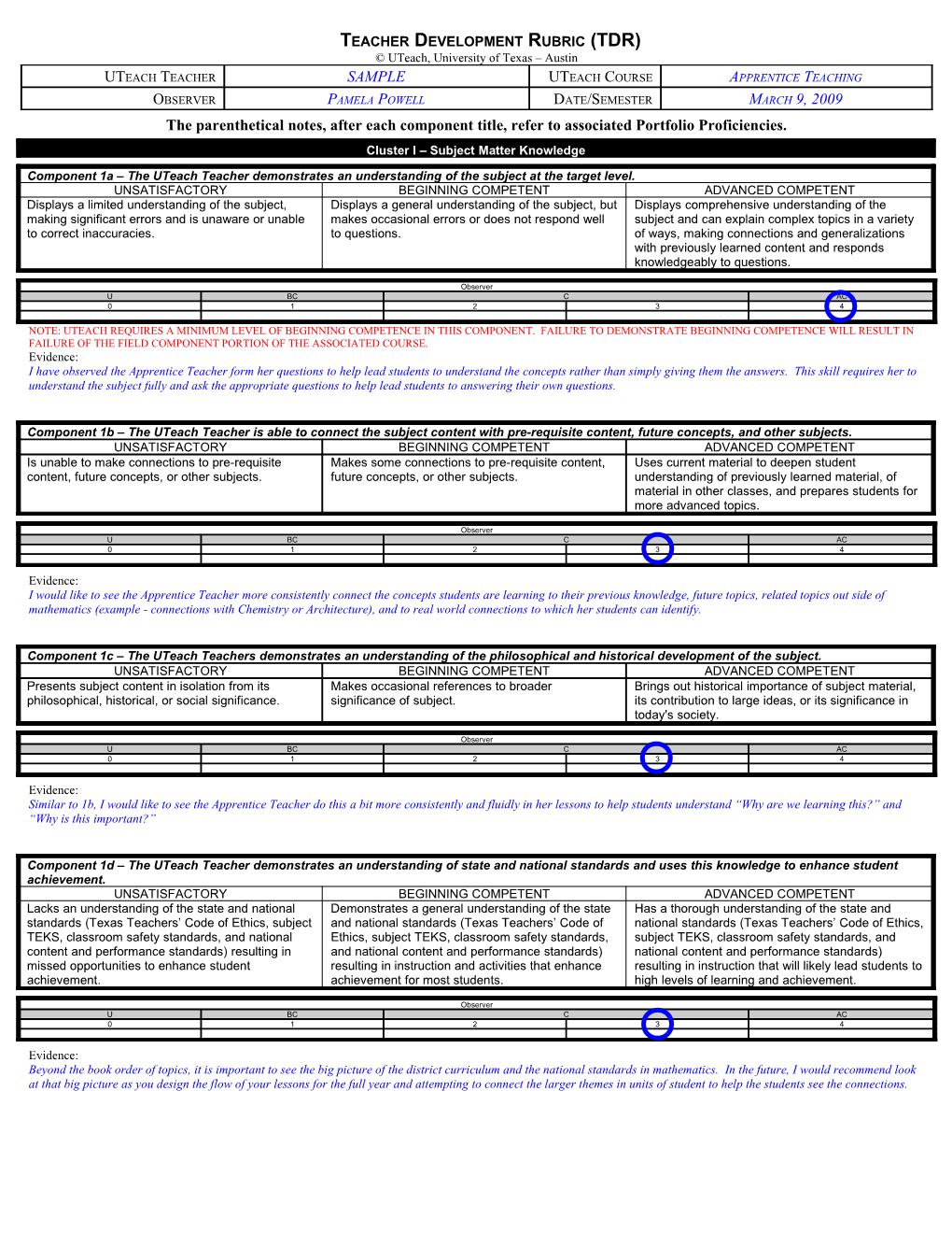 Cluster I Planning for Learner-Centered Instruction