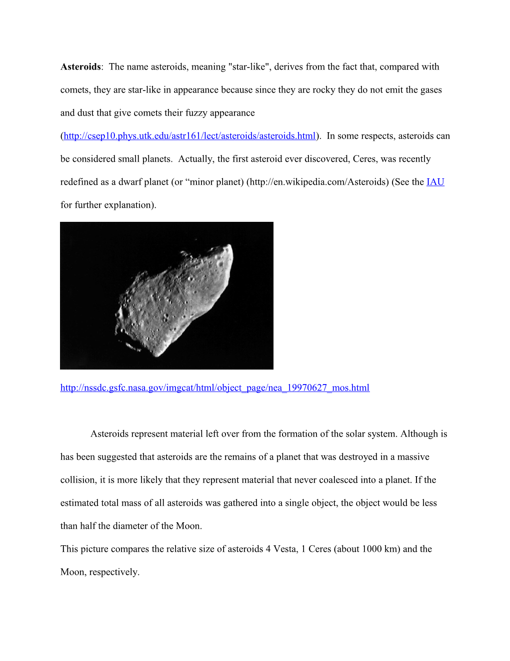 Asteroids and Meteoroids