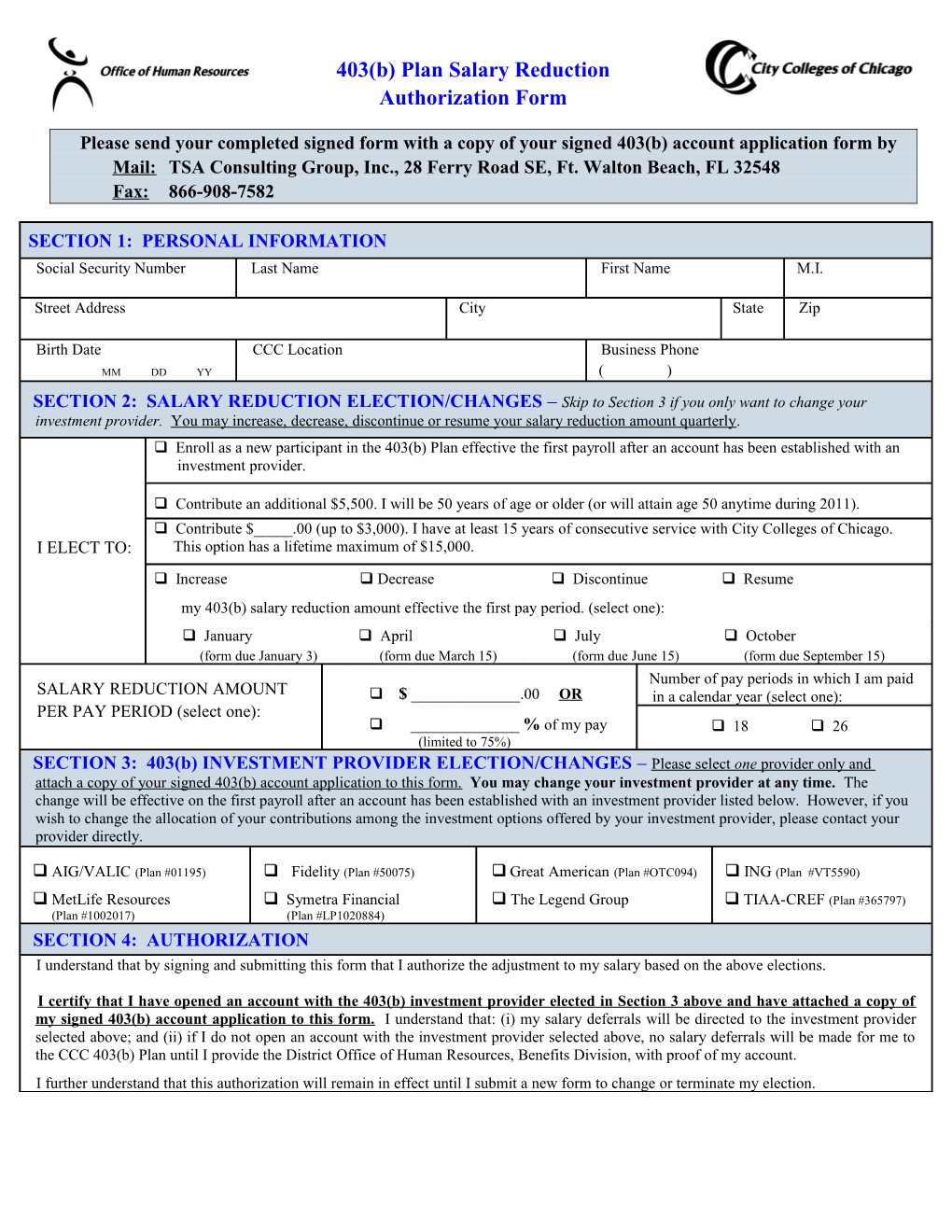 Authorization Form