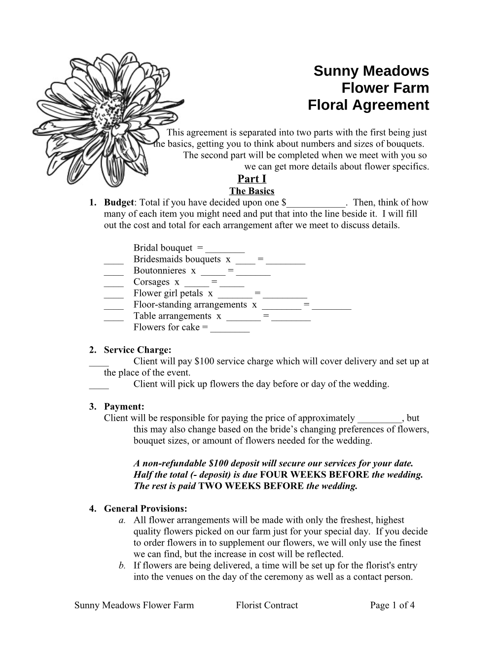 Floral Agreement