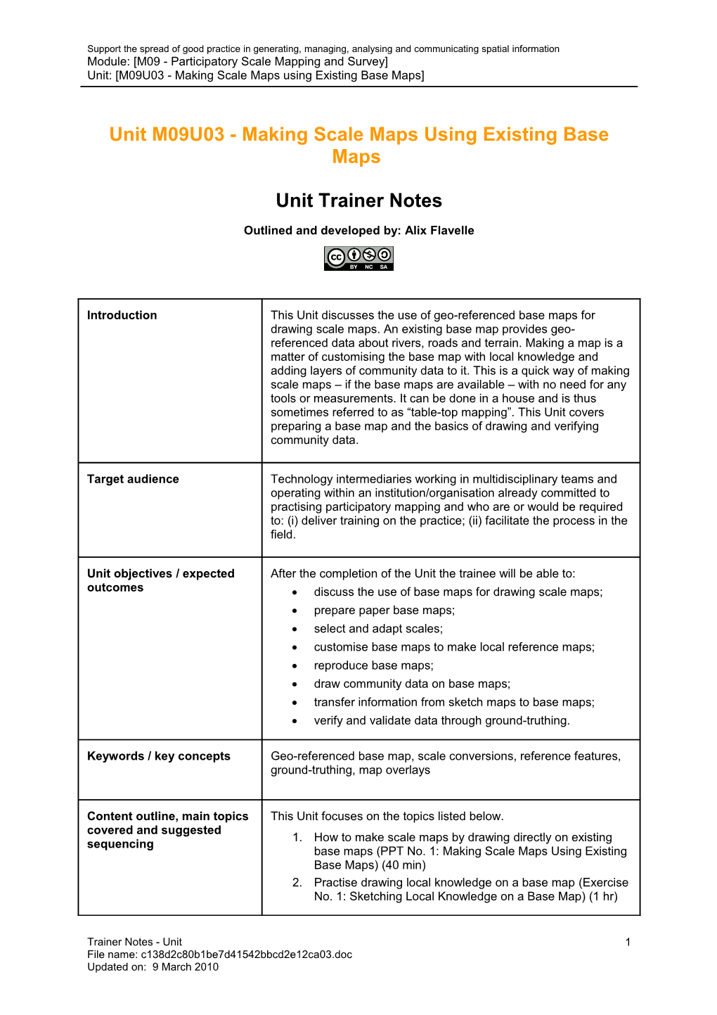 Unit Trainer Notes - Making Scale Maps Using Existing Base Maps