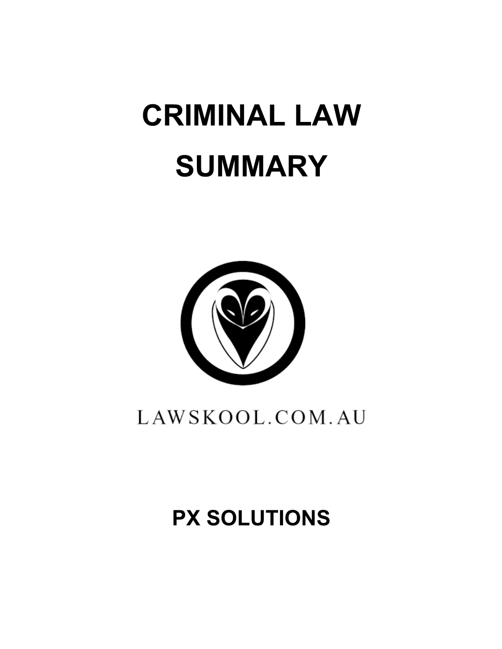 Criminal Law Summary