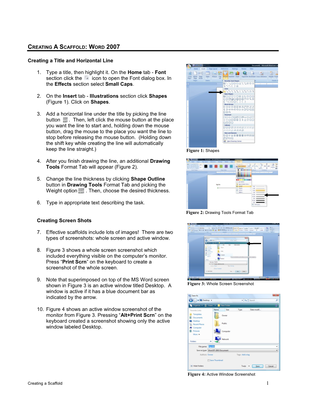 How to Make a Scaffold Handout