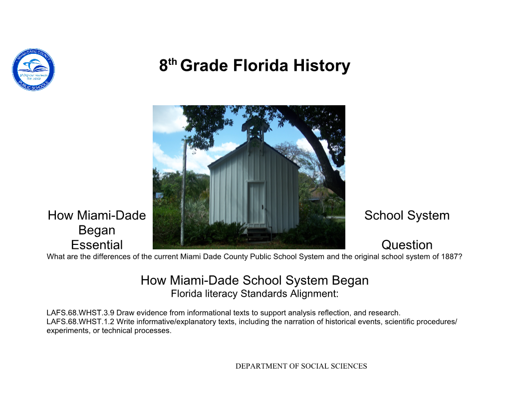 How Miami-Dade School System Began