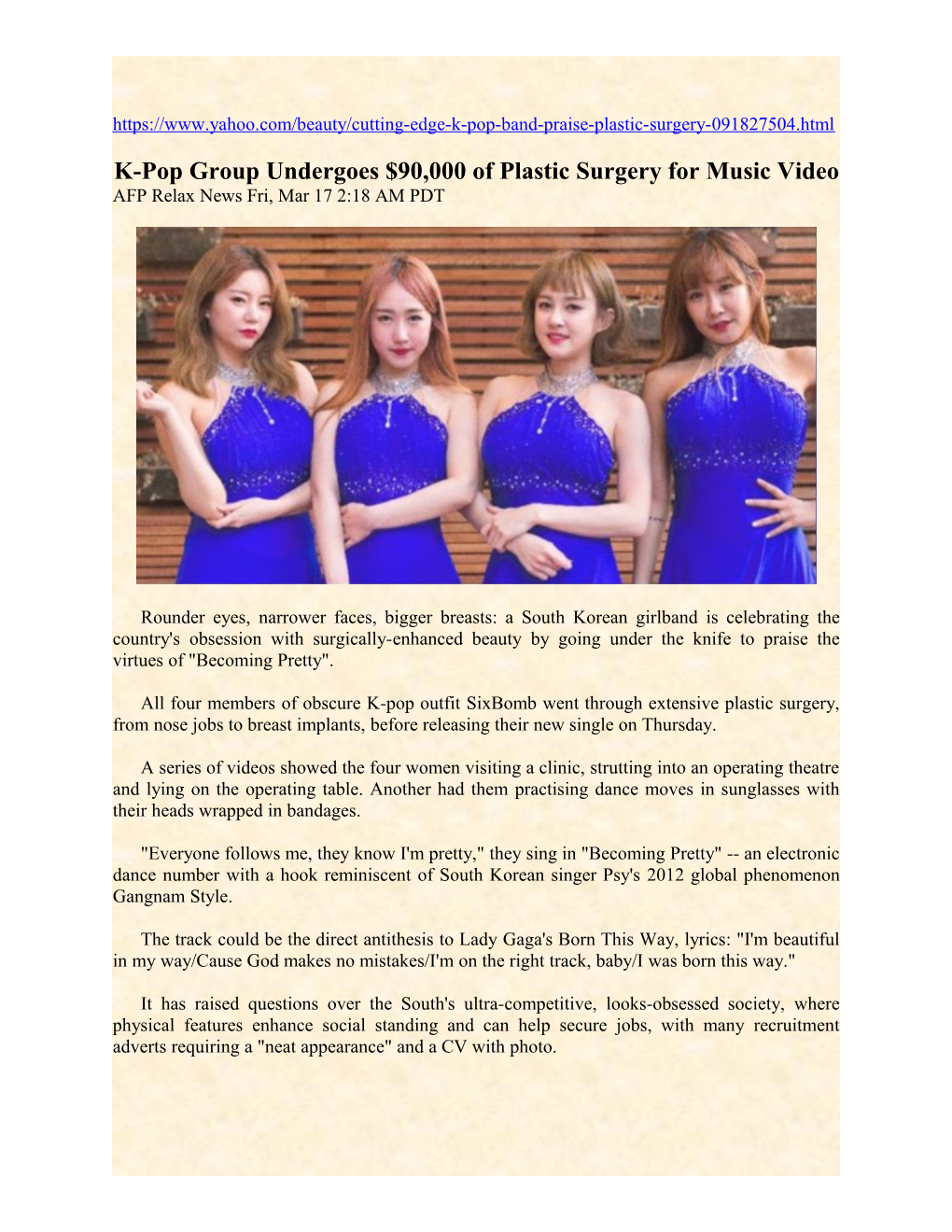 K-Pop Group Undergoes $90,000 of Plastic Surgery for Music Video